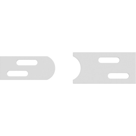 Ekena Millwork Barnfold 4-Door Alignment Plates, Rocket White GB6007BFARW